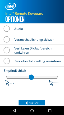 Optionen der App (Screenshot: Golem.de)