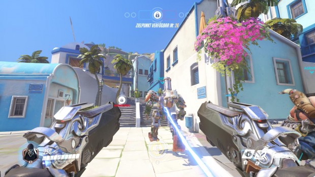 In einem griechischen Dorf kämpfen wir um den Sieg. (Screenshot: Golem.de)