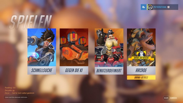Der Brawl-Modus rechts ist für schnelle Matches mit immer wieder neuen Spezialregeln gedacht. (Screenshot: Golem.de)