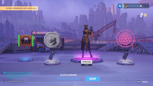 Bei Levelaufstiegen bekommen wir Lootboxen mit Extras. (Screenshot: Golem.de)