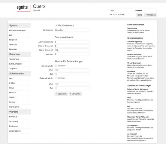 Übersicht über die Alarmeinstellungen (Bild: Mario Keller/Syseleven)
