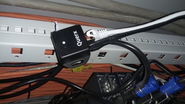 Provisorischer Einbau im Serverrack (Bild: Mario Keller/Syseleven)