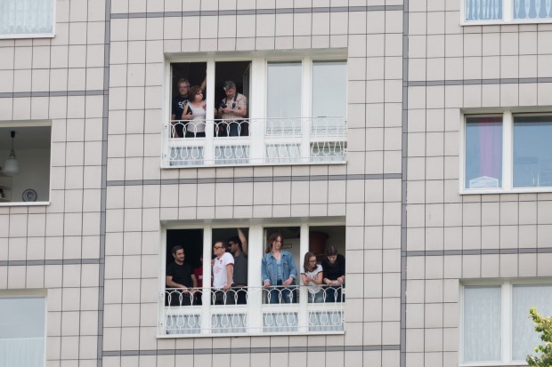 Logenpl&auml;tze hatten die Anwohner. (Foto: Werner Pluta/Golem.de)