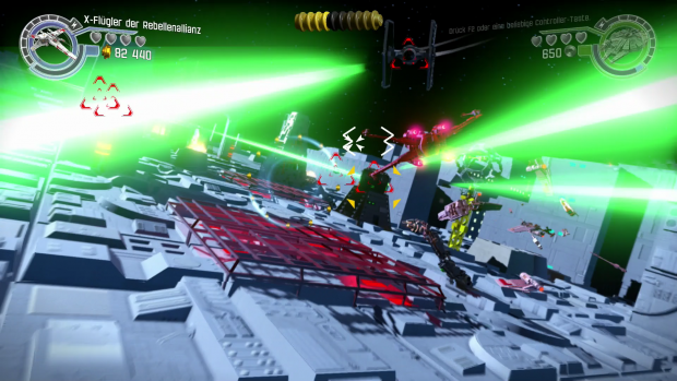 Angriff auf den Todesstern - aus Lego-Klötzchen. (Screenshot: Golem.de)