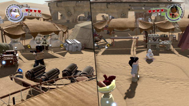 Im Split-Screen sieht jeder Spieler die Hälfte des Bildschirms. (Screenshot: Golem.de)