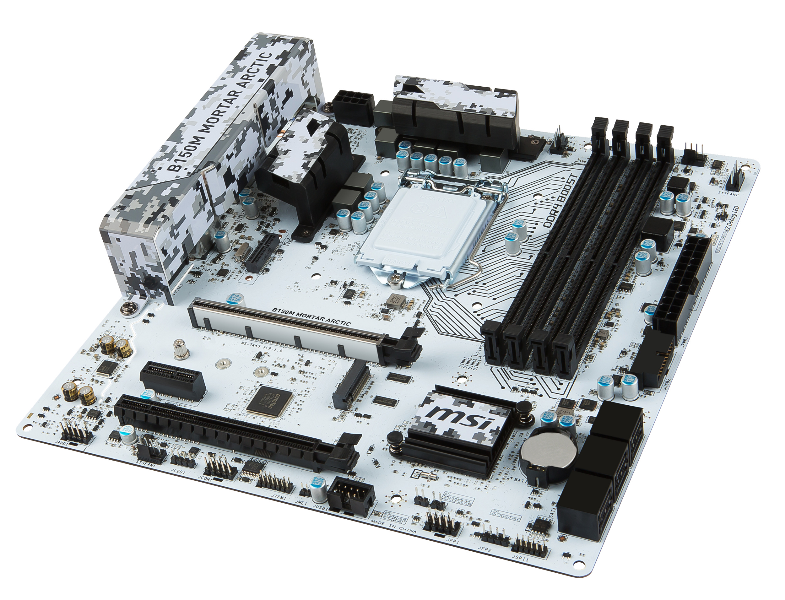 B150M Mortar Arctic MSI bringt weißes und günstiges Mainboard Golem.de