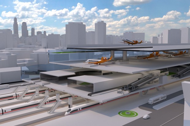 Da die Centairstation in der Stadt liegt, sollen die Reisezeiten kürzer werden. (Bild: Bauhaus Luftfahrt)