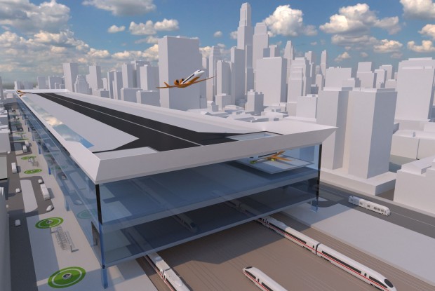 Wo Schienen verlegt sind, gibt es lange gerade Strecken, die sich für einen Flughafen eignen. (Bild: Bauhaus Luftfahrt)