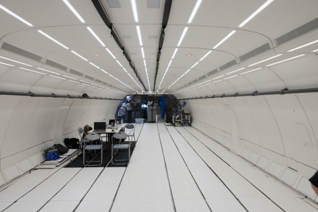 ... ein Airbus A310, der für Parabelflüge umgebaut wurde. (Foto: Werner Pluta/Golem.de)