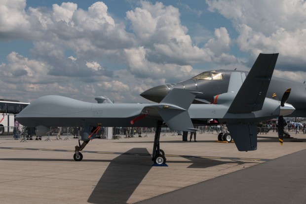 ... aber auch die Kampfdrohne Reaper. (Foto: Werner Pluta/Golem.de)