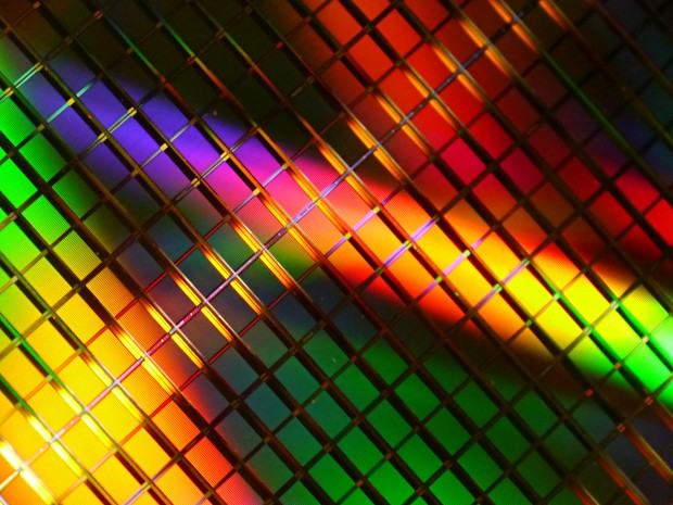 Wafer mit BiCS3-Dies (Foto: Marc Sauter/Golem.de)