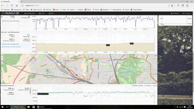 Karten, Statistiken und Auswertungen f&uuml;r ambitionierte Sportler bietet Runalyze. (Screenshot: Golem.de)