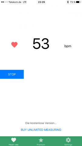 Mi HR erfasst den Puls kontinuierlich. (Screenshot: Golem.de)