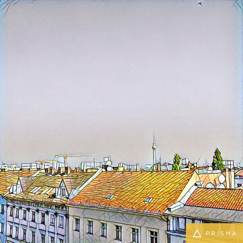 Die Aussicht aus dem Golem.de-Büro mit Prisma (Bild: Prisma, Tobias Költzsch/Golem.de)