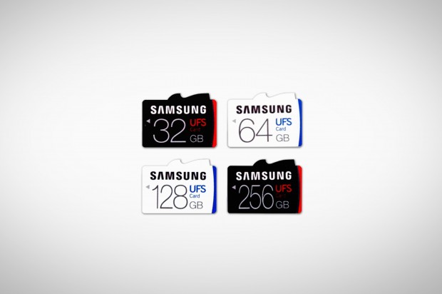 UFS-Cards mit 32 bis 256 GByte (Bild: Samsung)