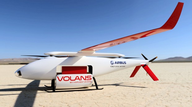 Alle Drohnen sind Senkrechtstarter, fliegen aber horizontal. (Bild: Airbus Group/Local Motors)