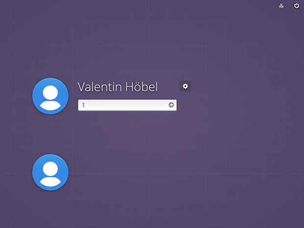 Der Login-Bildschirm wirkt auf Grund des Hintergrundes recht kahl. (Bild: Screenshot Valentin Höbel)