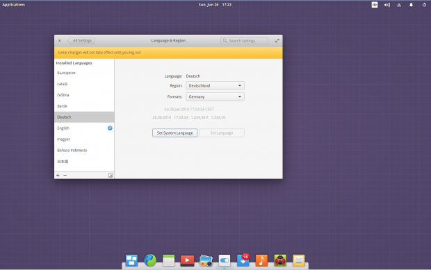 Die Umstellung auf Deutsch funktioniert reibungslos. (Bild: Screenshot Valentin Höbel)