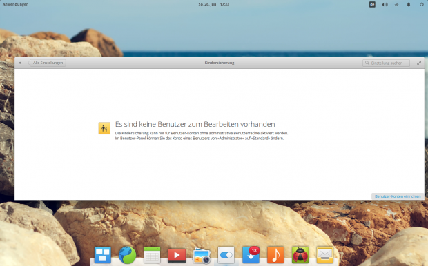 Die Kindersicherung ist erst konfigurierbar... (Bild: Screenshot Valentin Höbel)