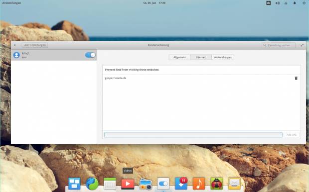 Wer will, kann eine Liste an gesperrten Webseiten anlegen... (Bild: Screenshot Valentin Höbel)