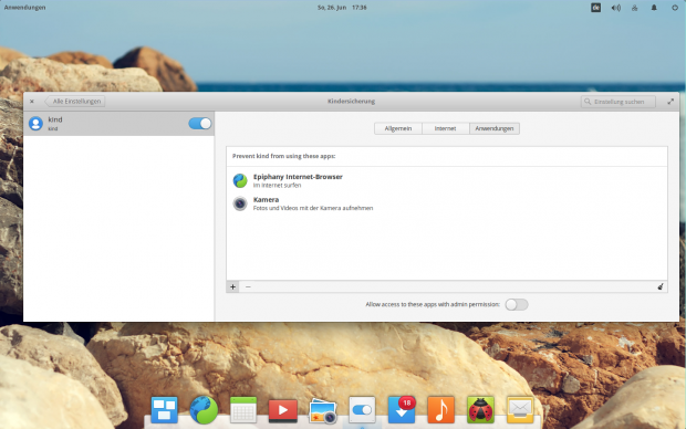 ...oder dem Kind die Verwendung von bestimmten Anwendung verbieten. (Bild: Screenshot Valentin Höbel)