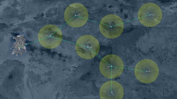 So stellt sich Facebook den Einsatz der Internetdrohnen vor. (Bild: Facebook)