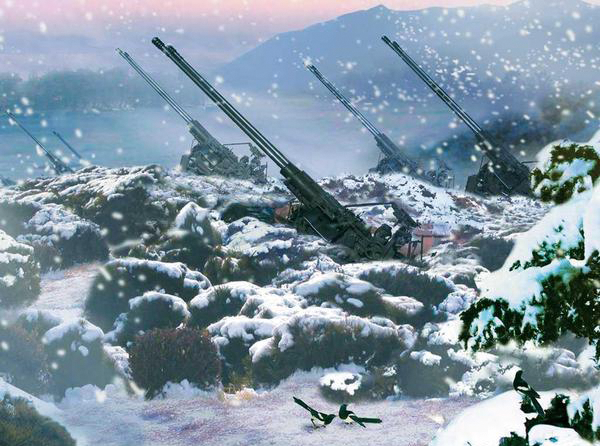 Idyll mit Flakgeschützen: Nordkoreas Linux-Macher verstehen volles Rohr was von Romantik. (Bild: Kristian Kißling/Linux Magazin)