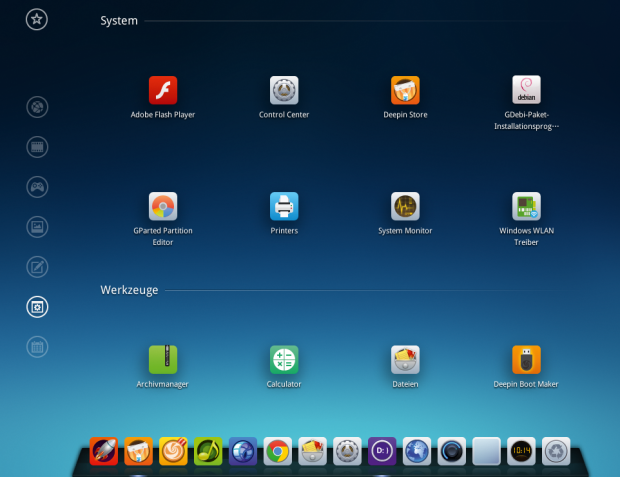 Die Macher vom Deepin-Linux haben einen eigenen Desktop entwickelt. (Bild: Kristian Kißling/Linux Magazin)