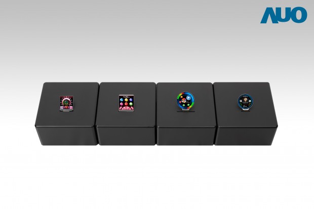 Quadratische und runde AMOLED-Displays für Wearables (Bild: AU Optronics)