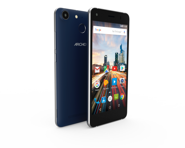 Das 5-Zoll-Smartphone hat auf der R&uuml;ckseite einen Fingerabdrucksensor eingebaut. (Bild: Archos)