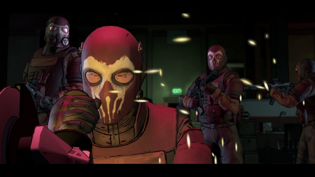 Mysteriöse Einbrecher sind natürlich nur Kanonenfutter für Batman. (Screenshot: Golem.de)