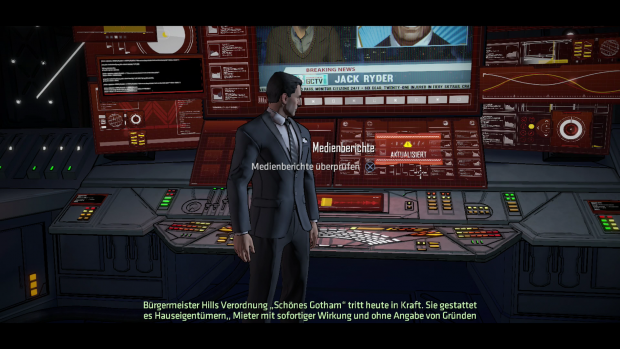 In der Bathöhle untersucht Bruce Spuren. (Screenshot: Golem.de)