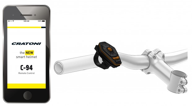 Cratoni-App und Lenkerfernbedienung (Zeichnung: Cratoni)