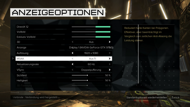 ... in den Grafikeinstellungen ... (Screenshot: Golem.de)