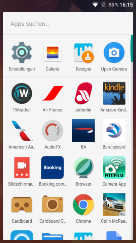 ... und hier der von CM 13 mit dem Google-Now-Launcher. (Screenshot: Golem.de)