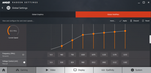 Taktraten und Spannungen der RX 470 (Screenshot: Marc Sauter/Golem.de)