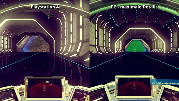 Die Versionen im Vergleich in einer Raumstation