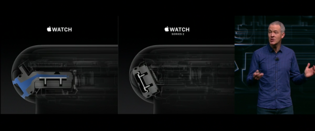Die Watch Series 2 ist wasserdicht bis 50 m (Bild: Apple)