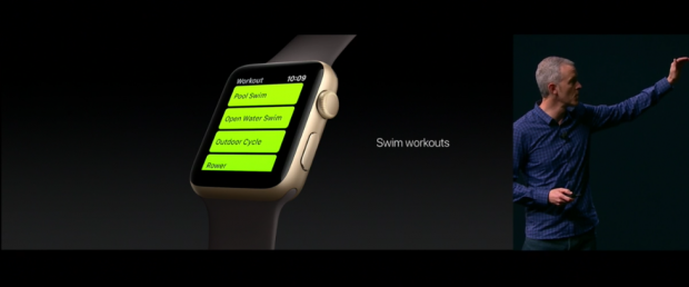 F&uuml;r Schwimmer gibt es zwei neue Workouts (Bild: Apple)
