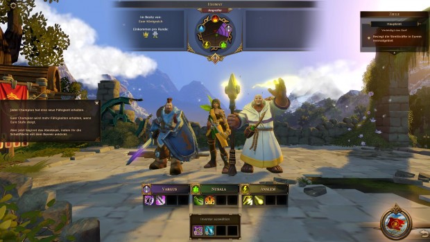 Vor dem Einsatz wählt der Spieler seine drei Helden. (Screenshot: Golem.de)
