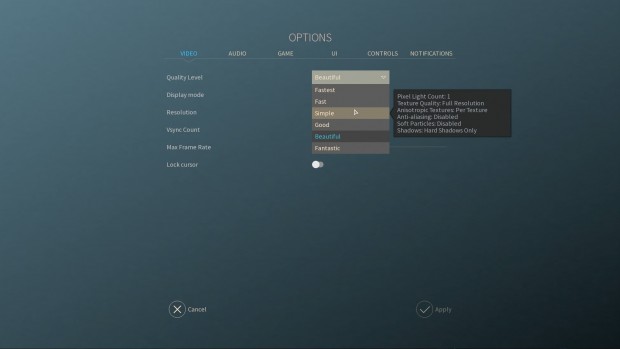 Die Grafikoptionen in Endless Space 2 (Screenshot: Golem.de)