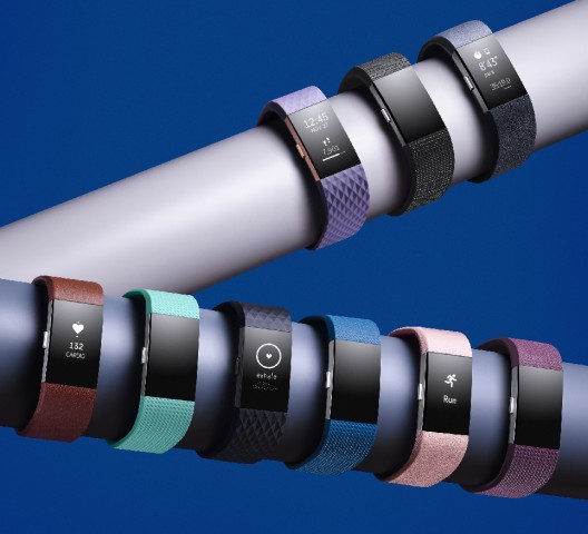 Die wichtigsten Farbversionen des Charge 2 im Überblick. (Bild: Fitbit)