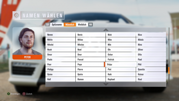 Die Namen in der Liste verwendet das Programm bei der Sprachausgabe. (Screenshot: Golem.de)