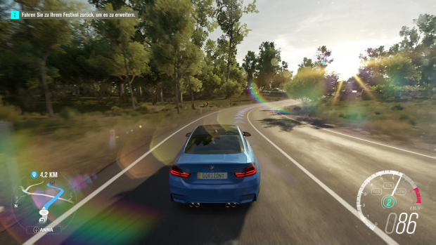 Sch&ouml;ne Lichteffekte und Kameraspiegelungen sind immer wieder zu sehen. (Screenshot: Golem.de)