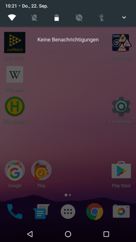 Die neue Schnelleinstellungsleiste in Android 7.0 (Screenshot: Golem.de)