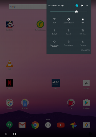 Alle Schnelleinstellungen gibt es weiterhin. (Screenshot: Golem.de)