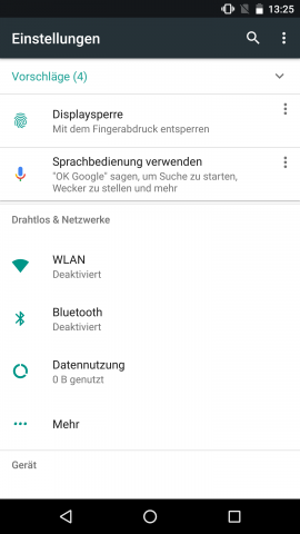 Im oberen Bereich der Einstellungen macht das Betriebssystem Vorschl&auml;ge f&uuml;r &Auml;nderungen. (Screenshot: Golem.de)
