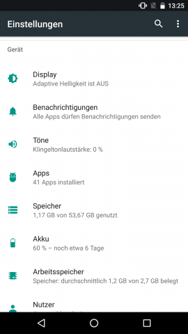 Viele Details sind auf der &Uuml;bersichtsseite der Einstellungen zu sehen. (Screenshot: Golem.de)