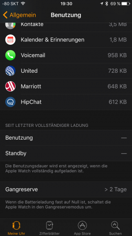 Manchmal hatten wir Probleme bei der Anzeige der Akkunutzung. (Screenshot: Golem.de)