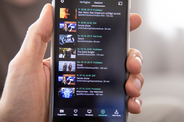 Eine &Uuml;bersicht zeigt die geplanten Aufnahmen. (Bild: Martin Wolf/Golem.de)